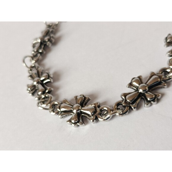 Mens Cross Bracelet Stainless Steel Punk - Picture 3 of 7